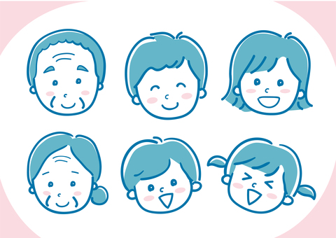 Family Illustration Three Generations 04 Family Illustration Three Generations 04