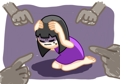 Frightened girl Frightened girl