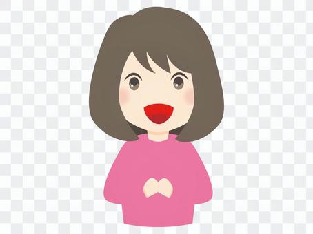 A woman with a smile A woman with a smile