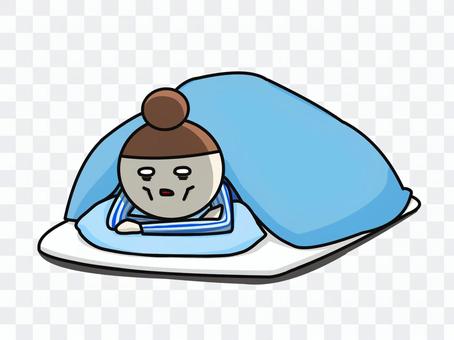 Sleepy lying face-down blue Sleepy lying face-down blue