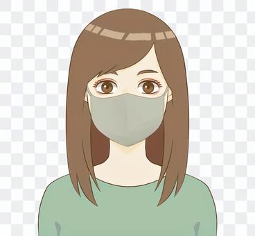 Woman wearing a mask Woman wearing a mask