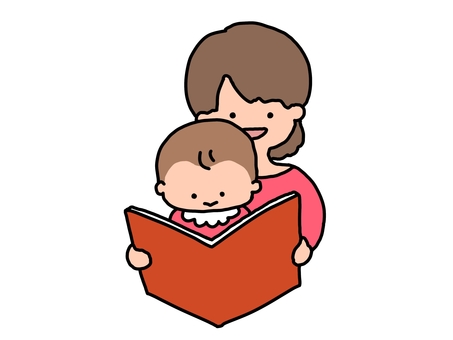 Storytelling of picture books Mother and child Storytelling of picture books Mother and child