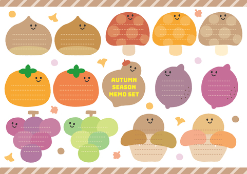 Autumn memo & frame Autumn taste Autumn memo & frame Autumn taste