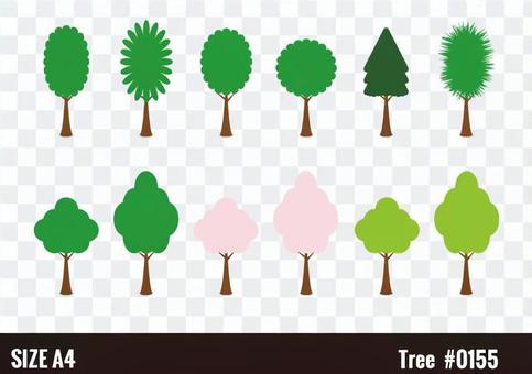 Set of roadside trees (trees) Set of roadside trees (trees)