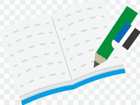 Notebooks and writing utensils Notebooks and writing utensils