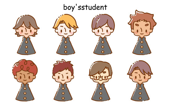 Male students of various races_Gakuran Male students of various races_Gakuran