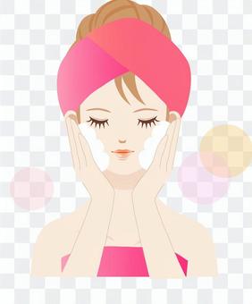 Women's Illustrated Washing Face Women's Illustrated Washing Face
