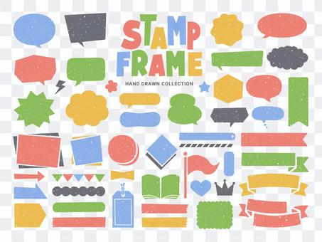 Stamp-like balloons, decorations and frames Stamp-like balloons, decorations and frames