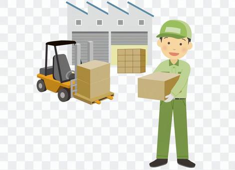 Men working in the distribution industry Men working in the distribution industry