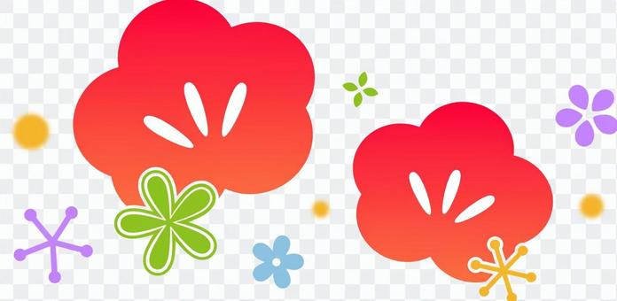Plum blossom simple cut Plum blossom simple cut