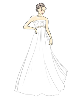 Wedding dress, empire line Wedding dress, empire line