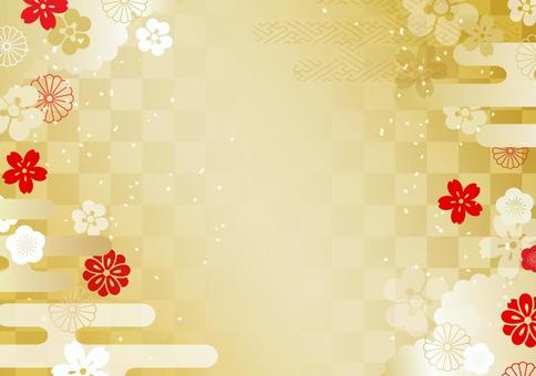 And the handle gold red chrysanthemum lattice And the handle gold red chrysanthemum lattice