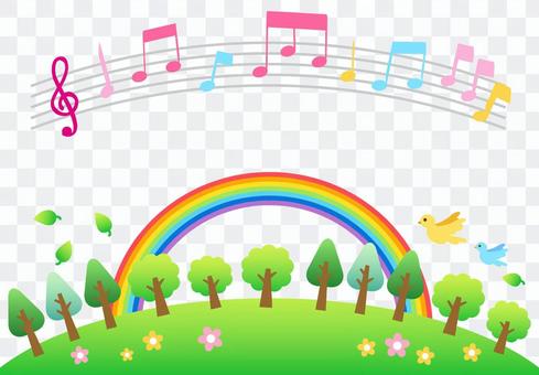 Musical notes natural background Musical notes natural background