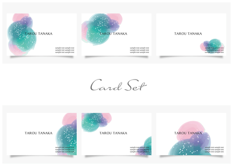 Watercolor card set (space green) Watercolor card set (space green)