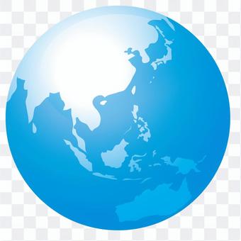 Blue earth and white earth Blue earth and white earth