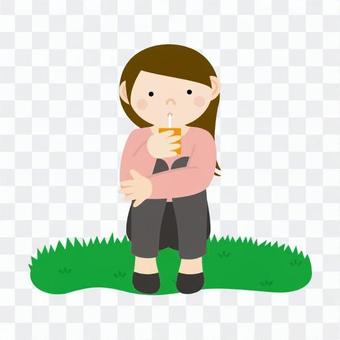 Sitting woman (juice) Sitting woman (juice)