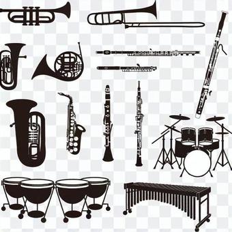 Musical instrument silhouette Musical instrument silhouette