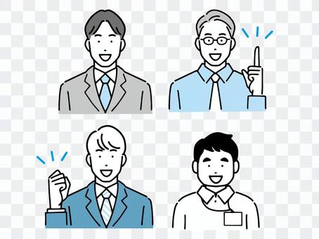 Various patterns of office workers Rejoice and encourage men Various patterns of office workers Rejoice and encourage men