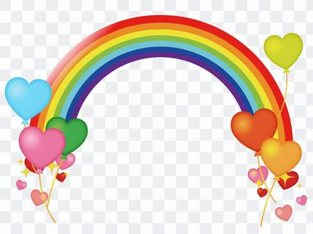 Heart and rainbow Heart and rainbow