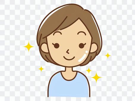 A woman with slender skin A woman with slender skin