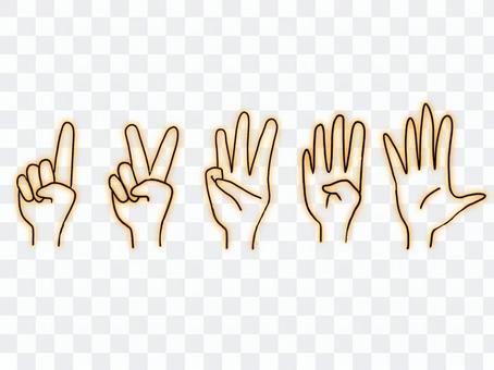 Illustration of numbers by hand Illustration of numbers by hand
