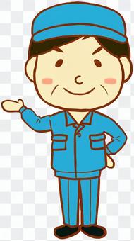 Work clothes (middle-aged man - information) "blue" Work clothes (middle-aged man - information) "blue"