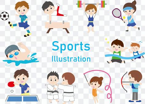 Sports cut illustration Sports cut illustration