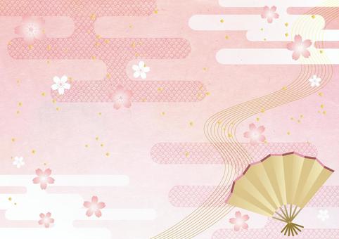 New Year _ sakura _ Japanese paper _ background New Year _ sakura _ Japanese paper _ background