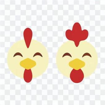 Chicken (couple / couple) smile Chicken (couple / couple) smile