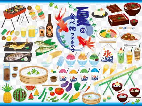 Summer food assortment Summer food assortment