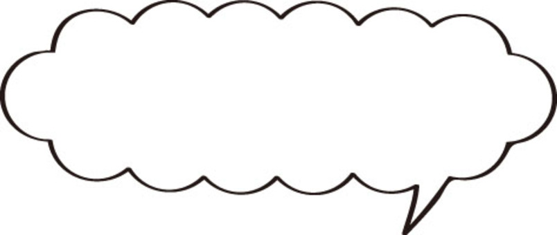 Speech bubbles (Horizontal length is also Momoko · White) Speech bubbles (Horizontal length is also Momoko · White)