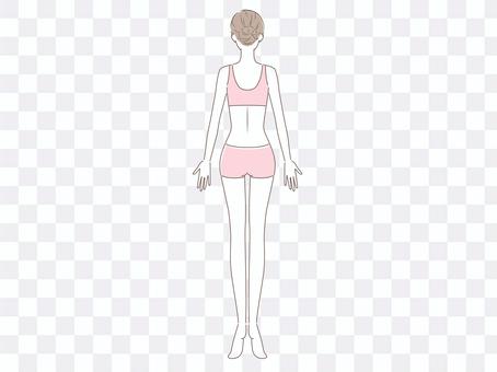 Female whole body (back view) Female whole body (back view)