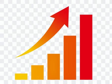 Rising graph (without scale line) Rising graph (without scale line)