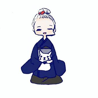 Grandma and a cat Grandma and a cat