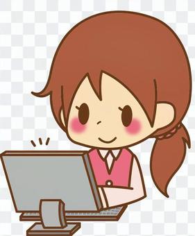 Women * clerical work _ personal computer Women * clerical work _ personal computer