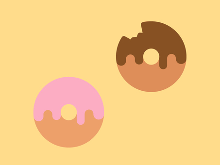 Simple and cute donut illustration Simple and cute donut illustration