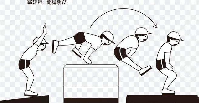 Jump box open leg jump Jump box open leg jump