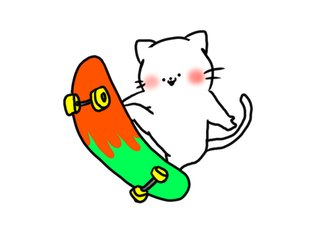 Skateboard cat Skateboard cat