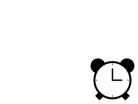 Alarm clock icon: white: 4 scales Alarm clock icon: white: 4 scales