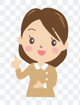 A woman with a smile A woman with a smile