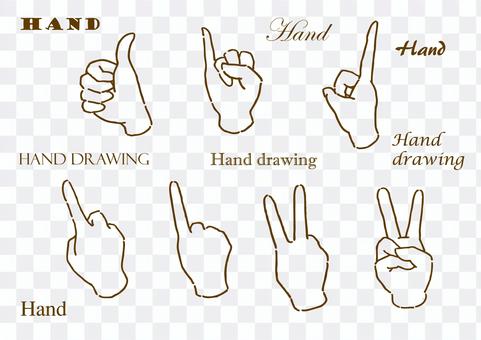 Hand-drawn freehand Hand-drawn freehand
