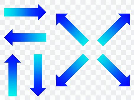 Gradient arrow set Gradient arrow set