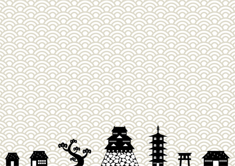 Castle town scenery Qinghai wave background Castle town scenery Qinghai wave background