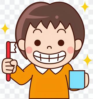 Boy brushing teeth Boy brushing teeth