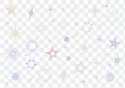 Glittering handwritten variation of stars 2 Glittering handwritten variation of stars 2