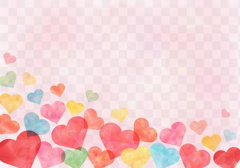 Heart _ Pastel _ Pink background Heart _ Pastel _ Pink background