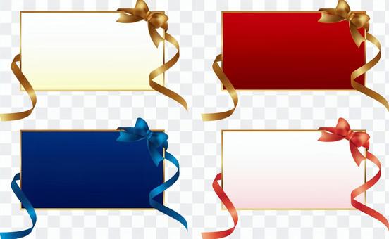 Ribbon decoration card Ribbon decoration card