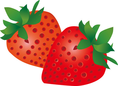 Two strawberries Two strawberries