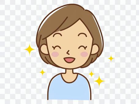 A woman with a smile A woman with a smile