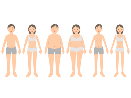 Illustrations of men and women by body type Illustrations of men and women by body type